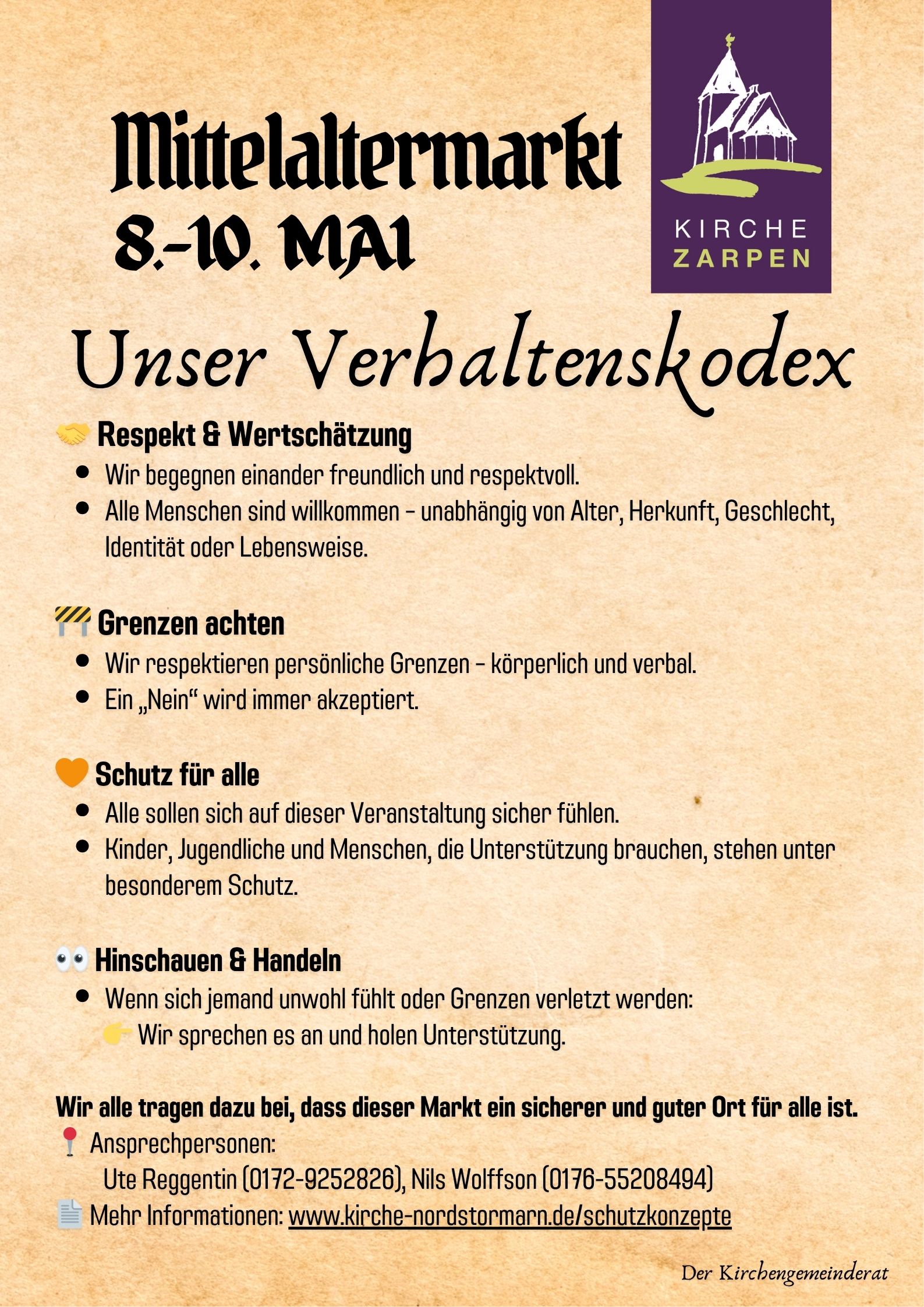 Verhaltenskodex Mittelaltermarkt